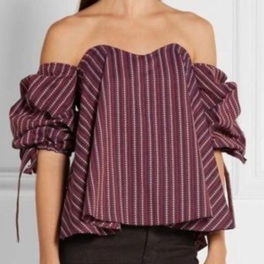 Caroline Constas Gabriella Off-The-Shoulder Bustier Top (S) EUC